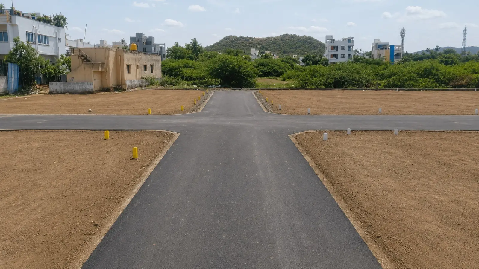 Tree-lined avenue inside Homeland Phase IV